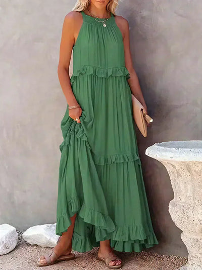 Anita - Elegante vestido sin mangas con volantes