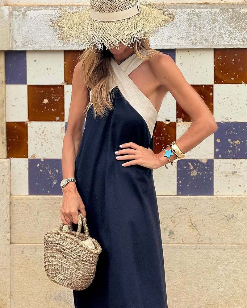 Lucía - Vestido con escote cruzado