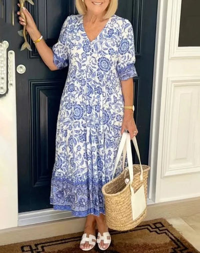Alina - Vestido bohemio con escote en V