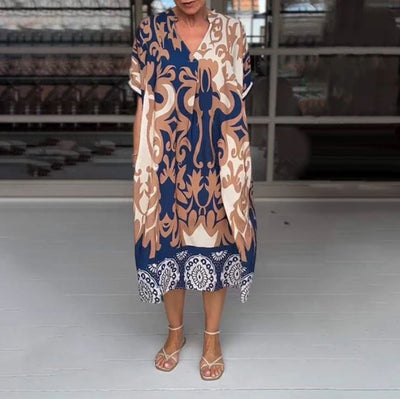 Elena - Vestido boho con escote en V floral