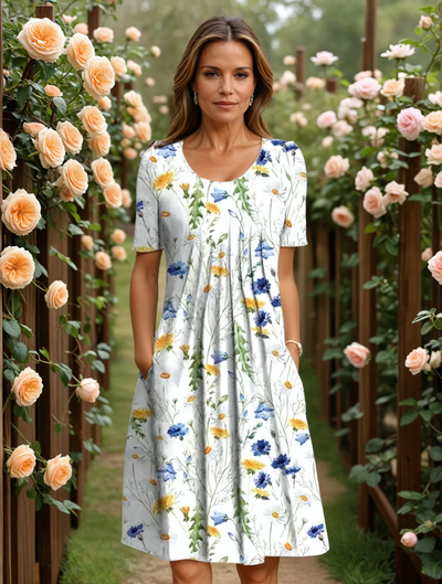 Lola - Vestido midi veraniego con estampado floral y corte favorecedor
