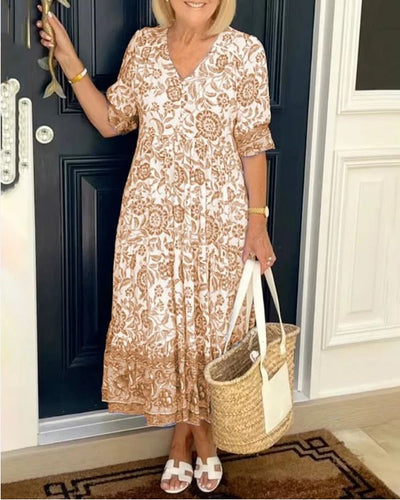 Alina - Vestido bohemio con escote en V