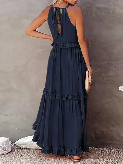 Anita - Elegante vestido sin mangas con volantes