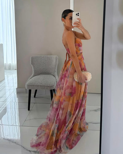 Gisela – Vestido largo con estampado floral