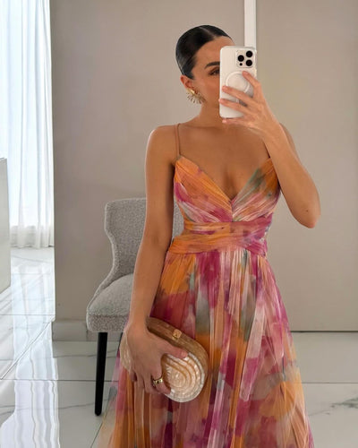 Gisela – Vestido largo con estampado floral