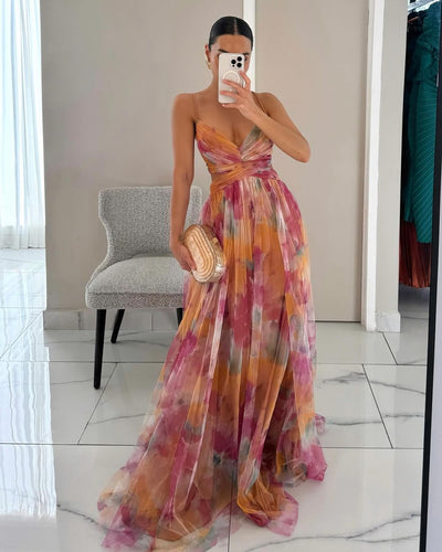 Gisela – Vestido largo con estampado floral