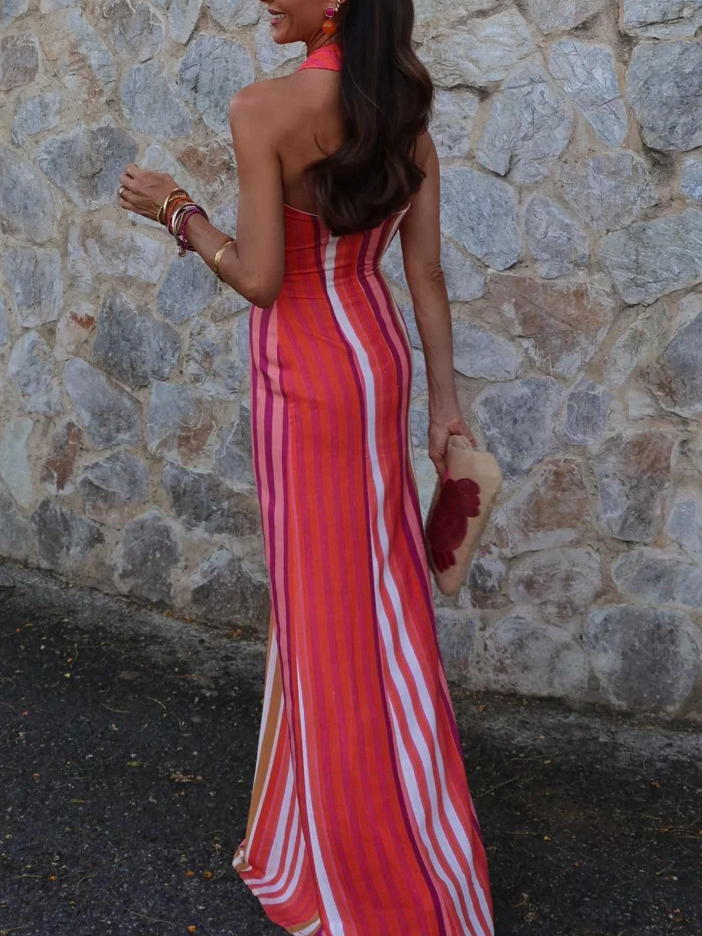 ELSA - VESTIDO LINO CON CUELLO HALTER