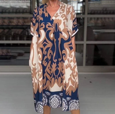 Elena - Vestido boho con escote en V floral