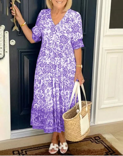 Alina - Vestido bohemio con escote en V
