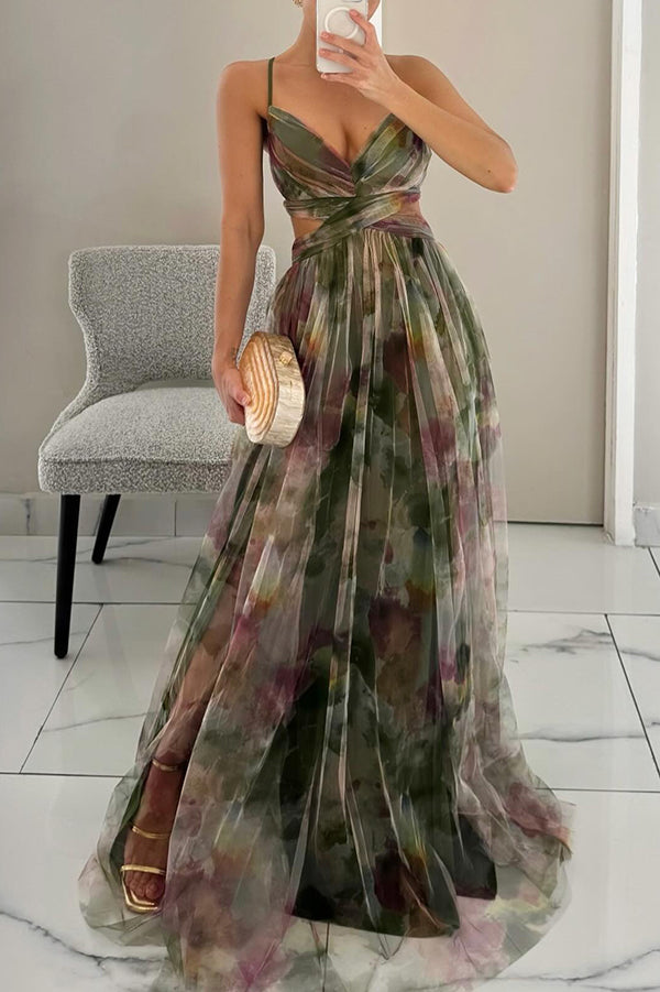 Gisela – Vestido largo con estampado floral