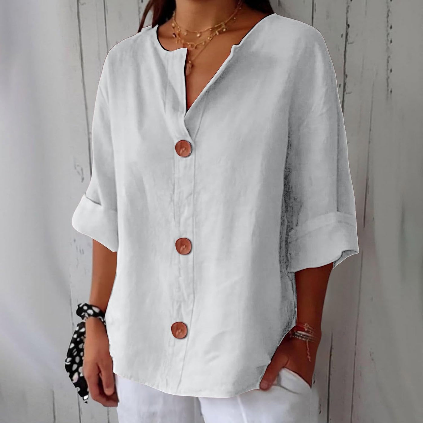 Noria - Blusa de lino relajada para una elegancia atemporal