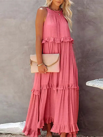 Anita - Elegante vestido sin mangas con volantes