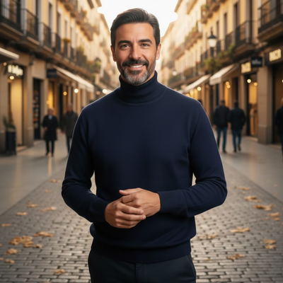 Pedro - Jersey de cuello alto de cachemira