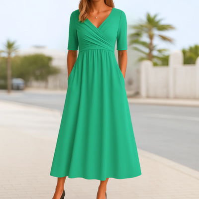 Joana - Elegante vestido de verano con los bolsillos