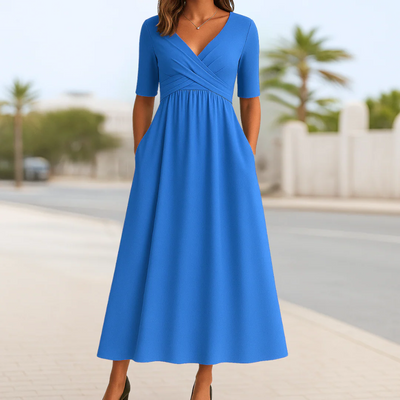Joana - Elegante vestido de verano con los bolsillos