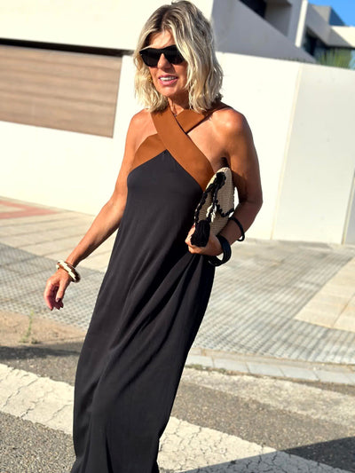 Lucía - Vestido con escote cruzado
