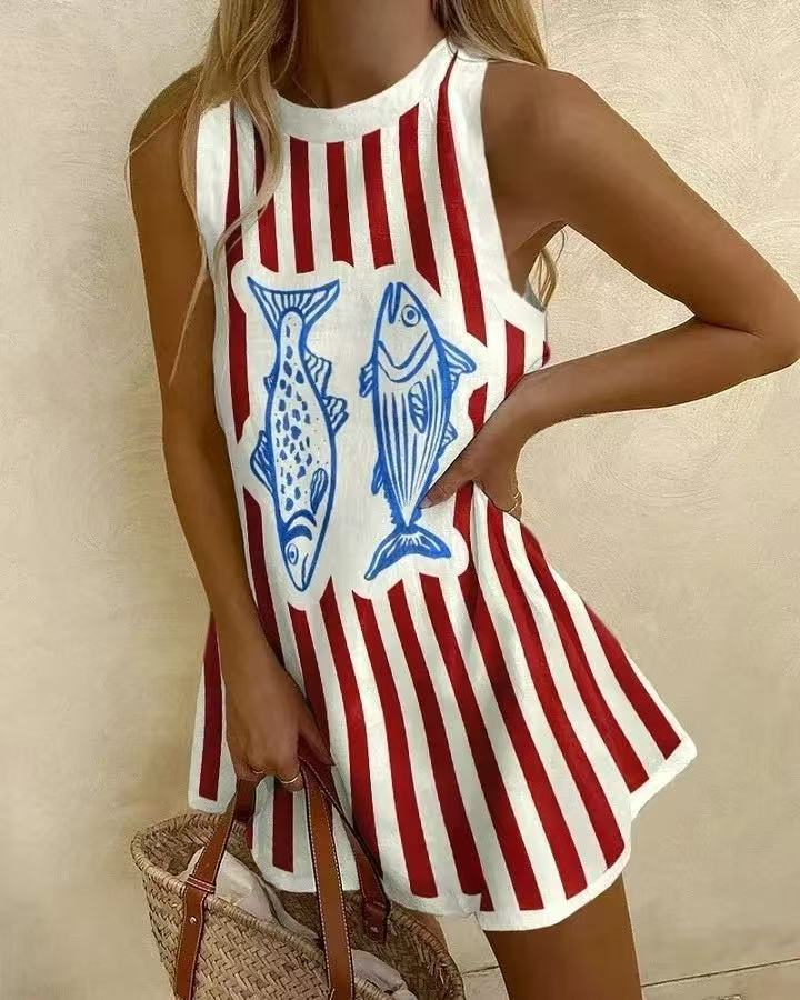 Cami - Minivestido con estampado peces