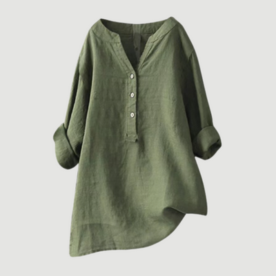 Freya - Blusa de lino y algodón de verano