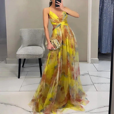 Gisela – Vestido largo con estampado floral