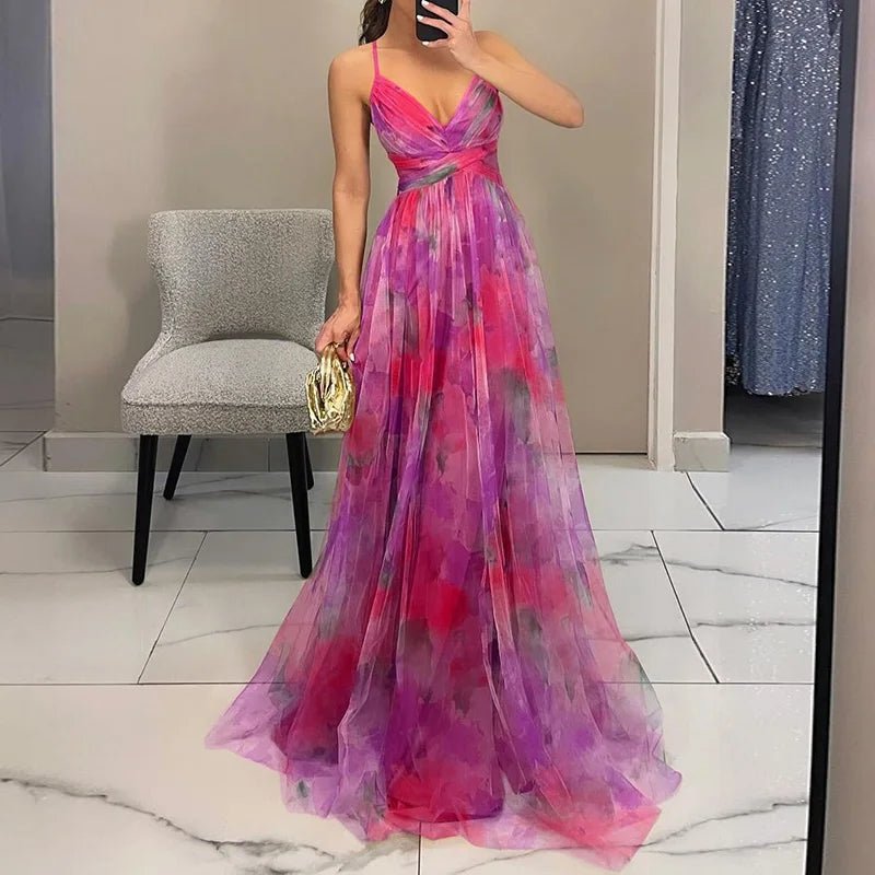 Gisela – Vestido largo con estampado floral