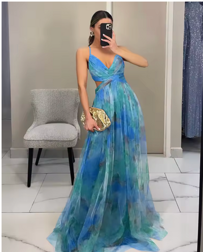 Gisela – Vestido largo con estampado floral