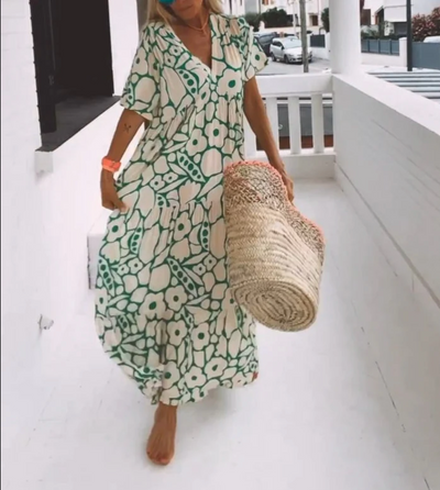 Adriana - Vestido boho suelto con estampado