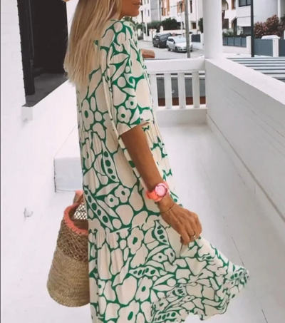 Adriana - Vestido boho suelto con estampado