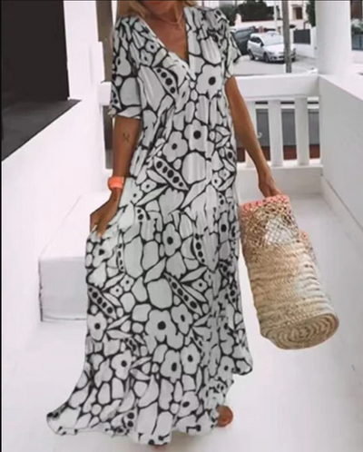 Adriana - Vestido boho suelto con estampado