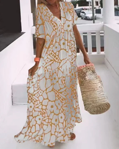 Adriana - Vestido boho suelto con estampado