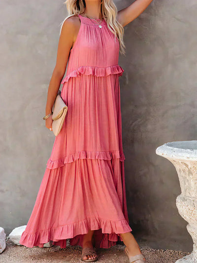 Anita - Elegante vestido sin mangas con volantes