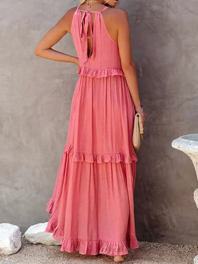 Anita - Elegante vestido sin mangas con volantes