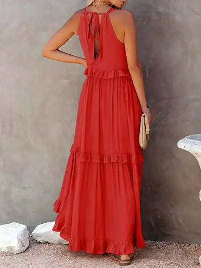 Anita - Elegante vestido sin mangas con volantes