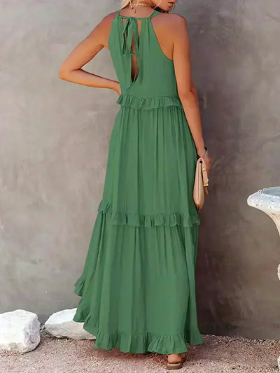 Anita - Elegante vestido sin mangas con volantes