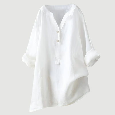 Freya - Blusa de lino y algodón de verano