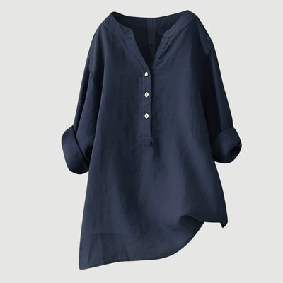 Freya - Blusa de lino y algodón de verano