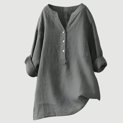 Freya - Blusa de lino y algodón de verano