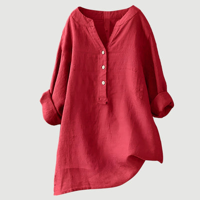 Freya - Blusa de lino y algodón de verano