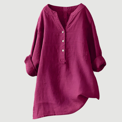 Freya - Blusa de lino y algodón de verano