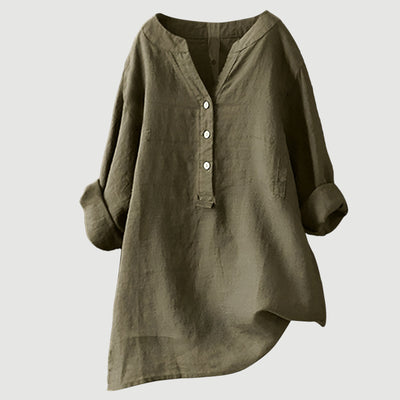 Freya - Blusa de lino y algodón de verano