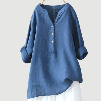 Freya - Blusa de lino y algodón de verano