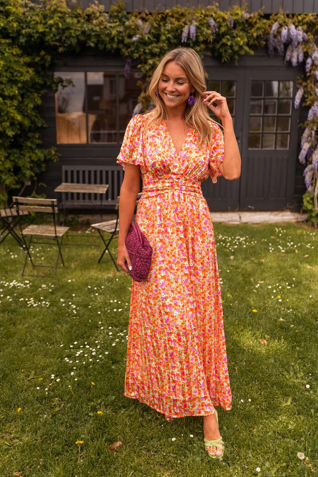 Marlena - Vestido con brillo veraniego con encanto femenino