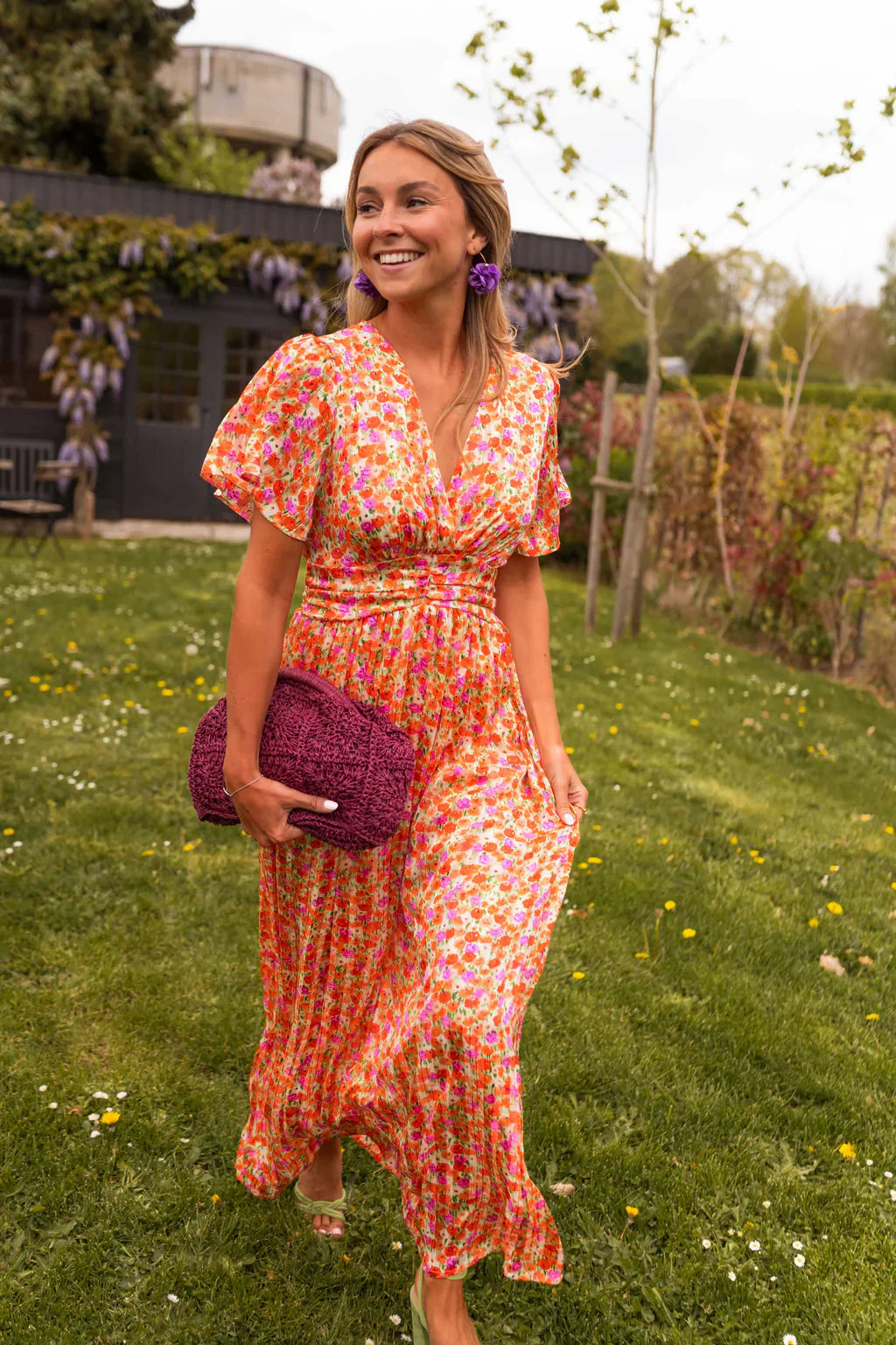 Marlena - Vestido con brillo veraniego con encanto femenino