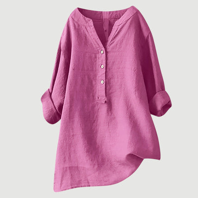 Freya - Blusa de lino y algodón de verano