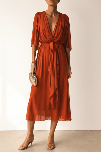 Sofía – Vestido con escote en V