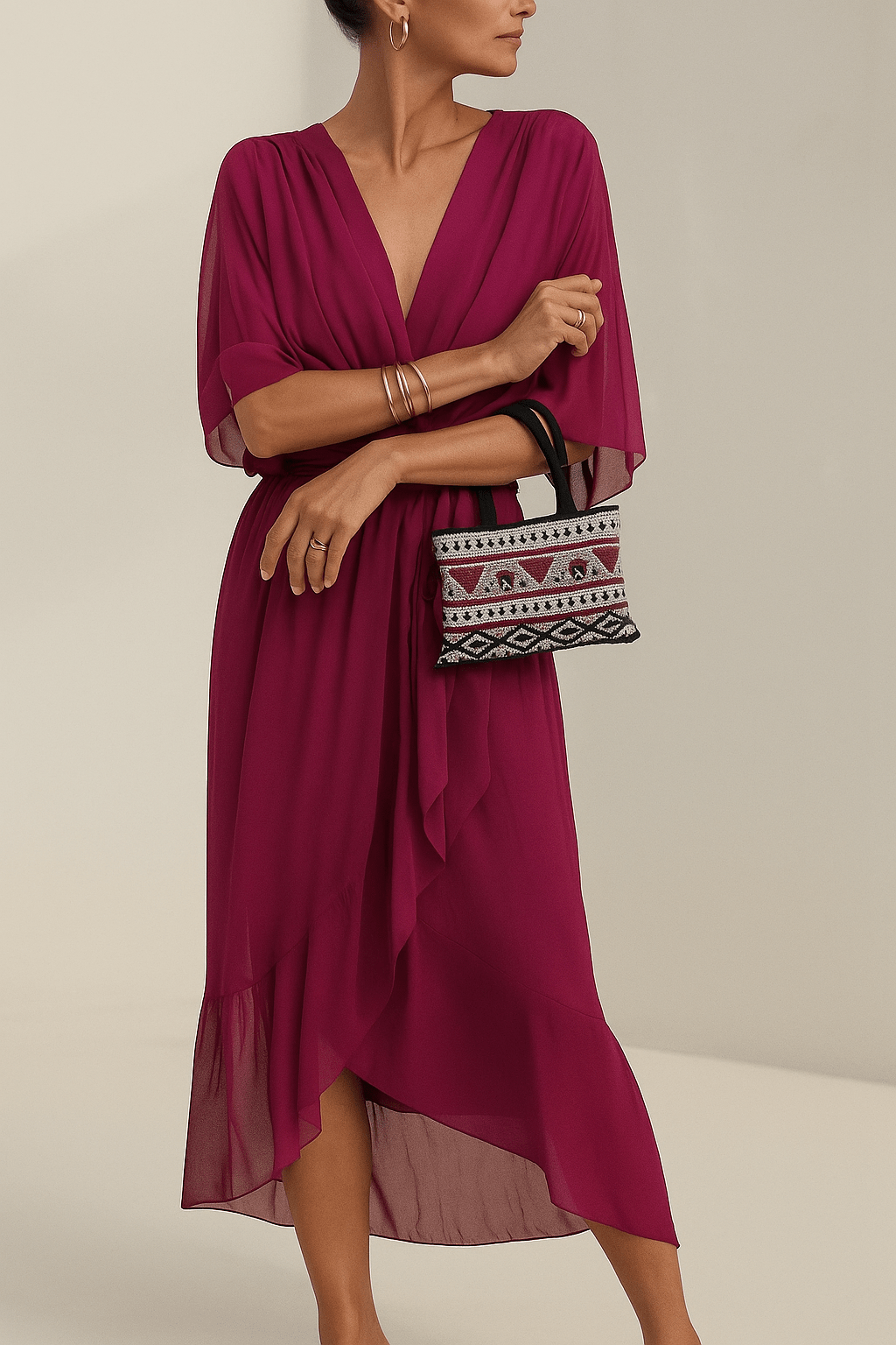 Sofía – Vestido con escote en V