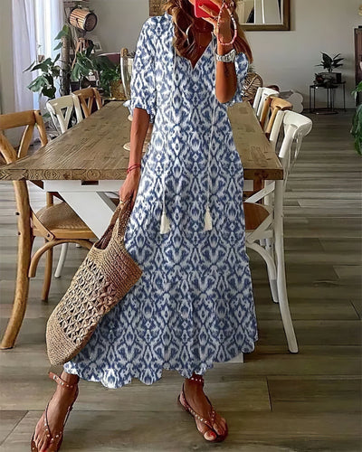 Valeria – Vestido boho con cobertura abdominal