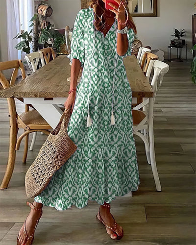 Valeria – Vestido boho con cobertura abdominal