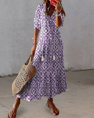 Valeria – Vestido boho con cobertura abdominal