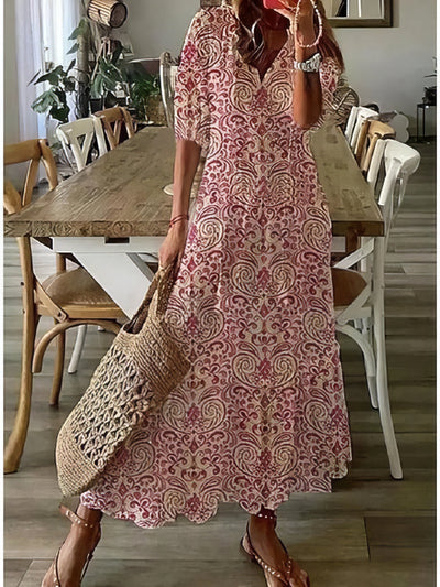 Valeria – Vestido boho con cobertura abdominal
